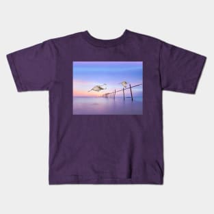 Sandhill Crane Birds in Flight Kids T-Shirt